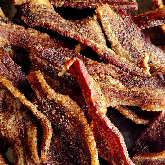 Brown Sugar-Cinnamon Premium Bacon Jerky, Bacon Jerky from Cedar Valley Cuts