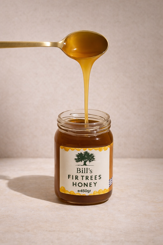 Pure Fir Tree Honey – Wildflower, No Additives, Honey from Bill's Premium Olive Oil