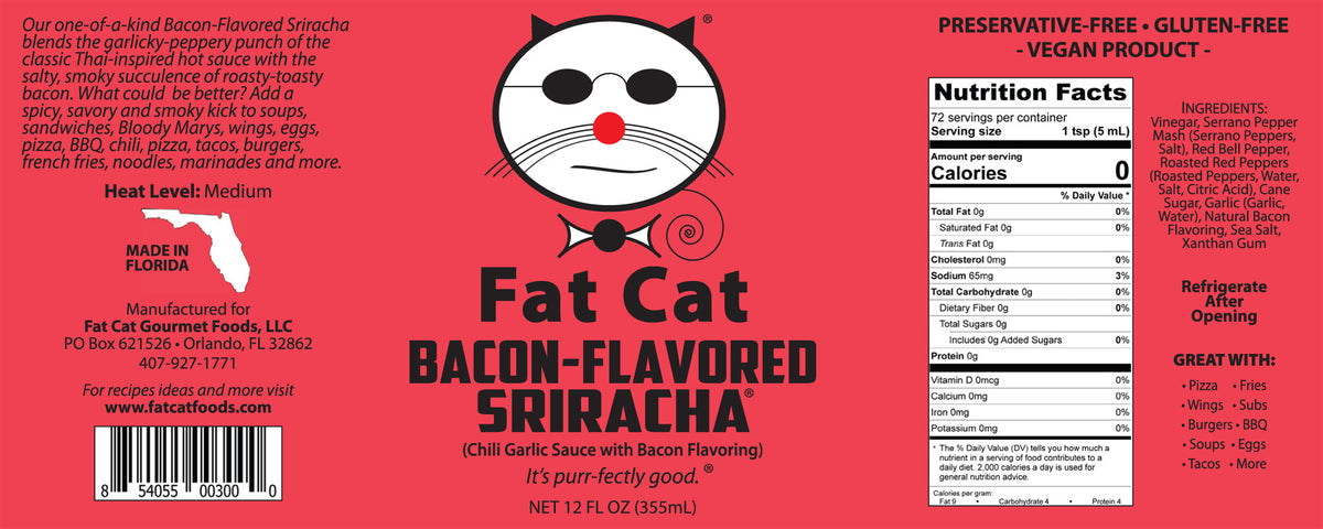 Bacon-Flavored Sriracha Chili Garlic Sauce with Bacon Flavoring (Vegan), image 8 of 8