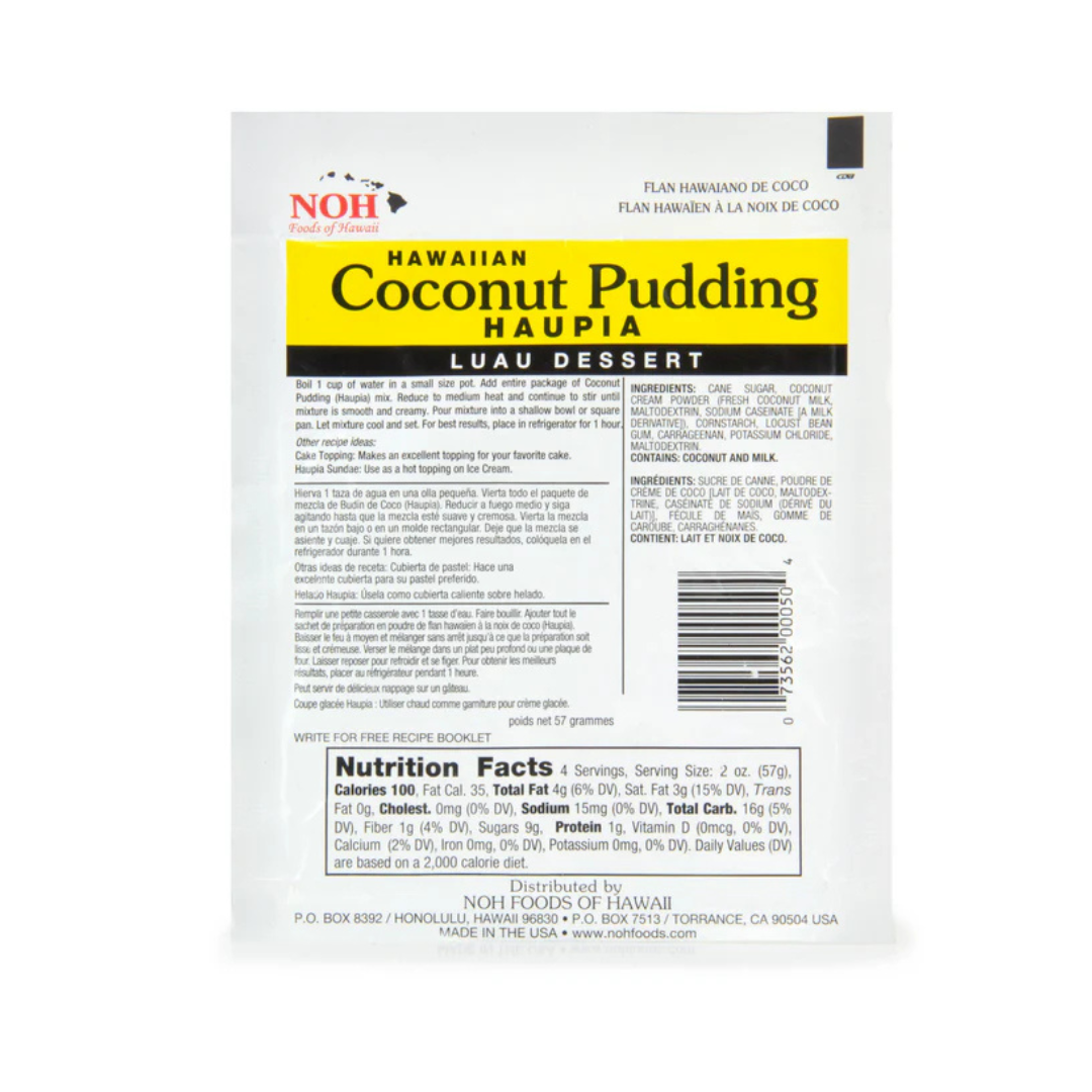 Noh Foods Hawaiian Coconut Pudding (Haupia) Mix, image 2 of 2