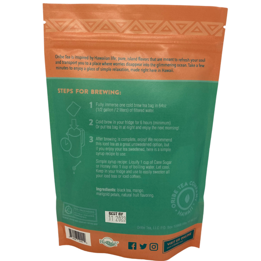 Oribe Tea Co. Kona Mango Black Hawaiian Iced Tea, image 2 of 3