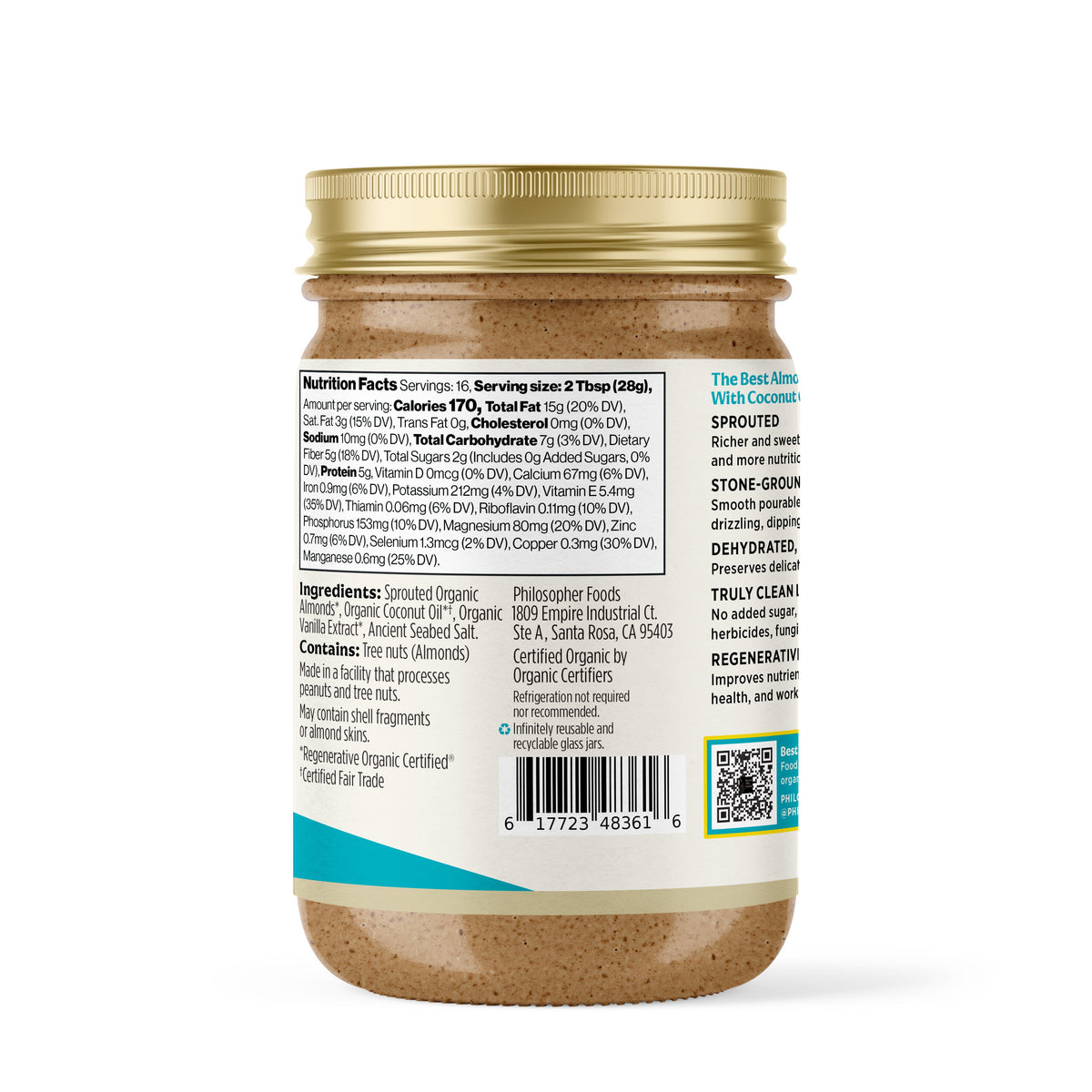 Silky Smooth Sprouted Almond Butter w/ Coconut Oil & Vanilla, image 4 of 4