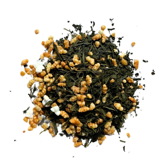 Japanese Genmaicha Green Tea | Popcorn Tea - Popped Brown Rice Loose Leaf Tea