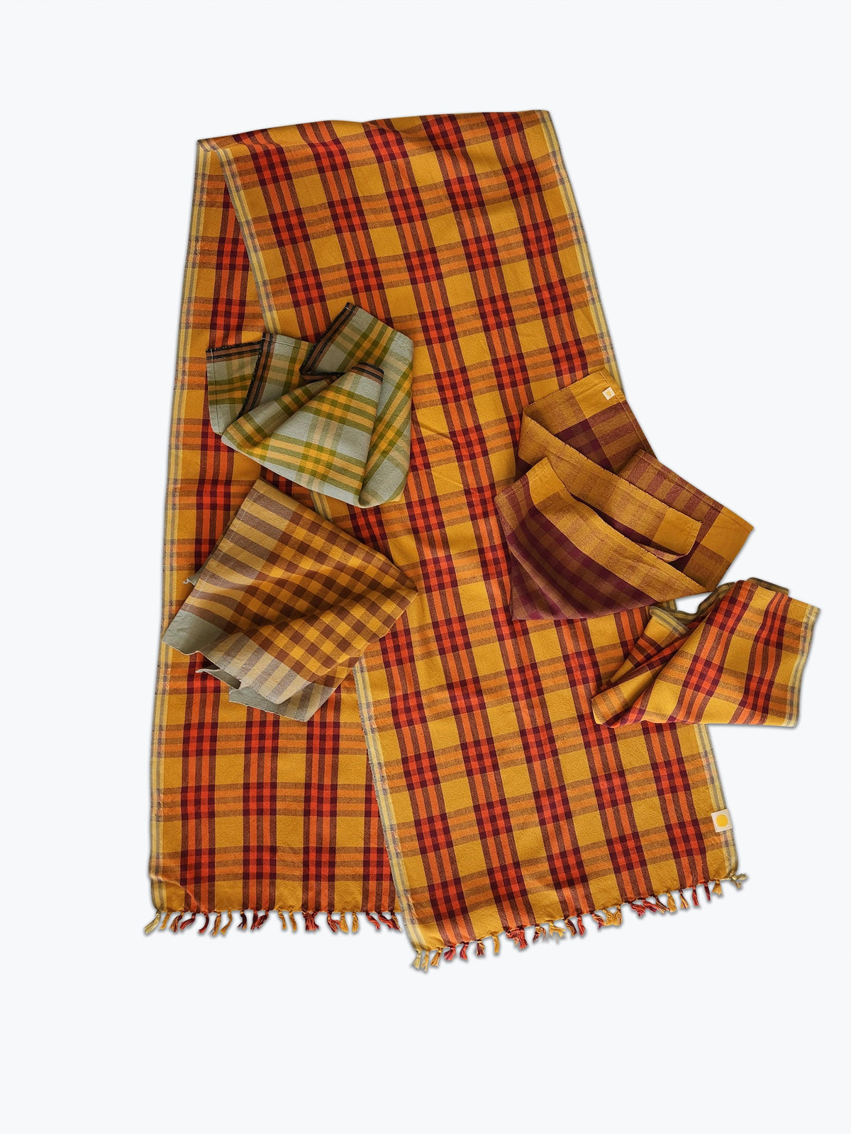 Waffle Plaid Table Runner - Naranja, image 4 of 4
