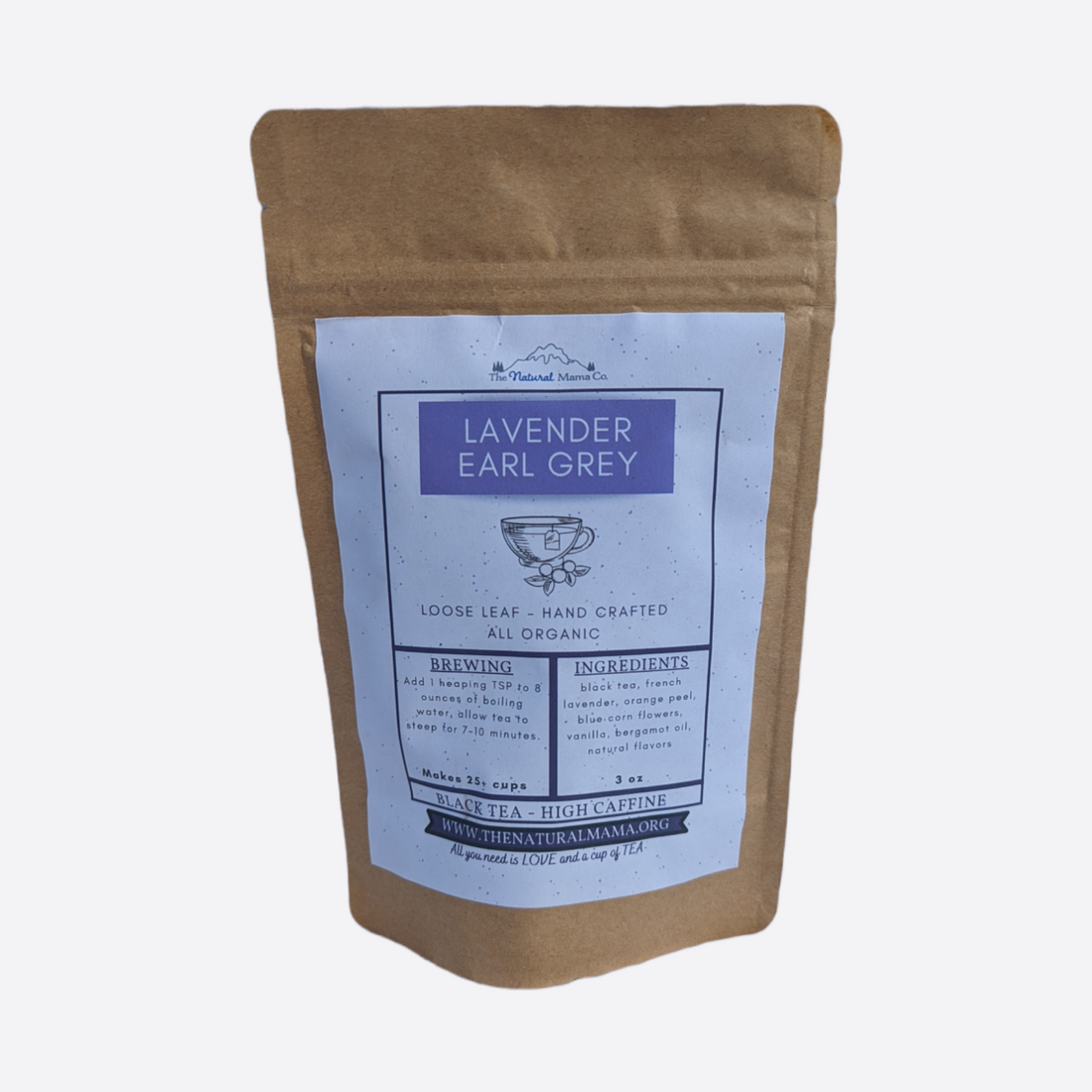 Lavender Earl Grey loose-leaf tea used to make a tea-infused simple syrup and iced tea