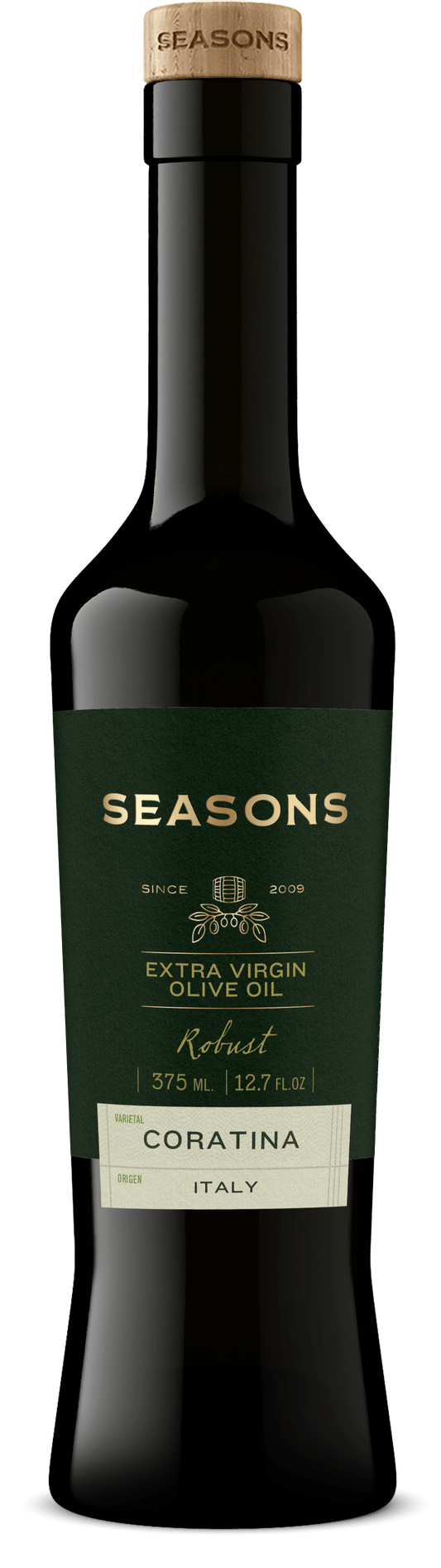 Coratina extra virgin olive oil from Seasons Olive Oil & Vinegar