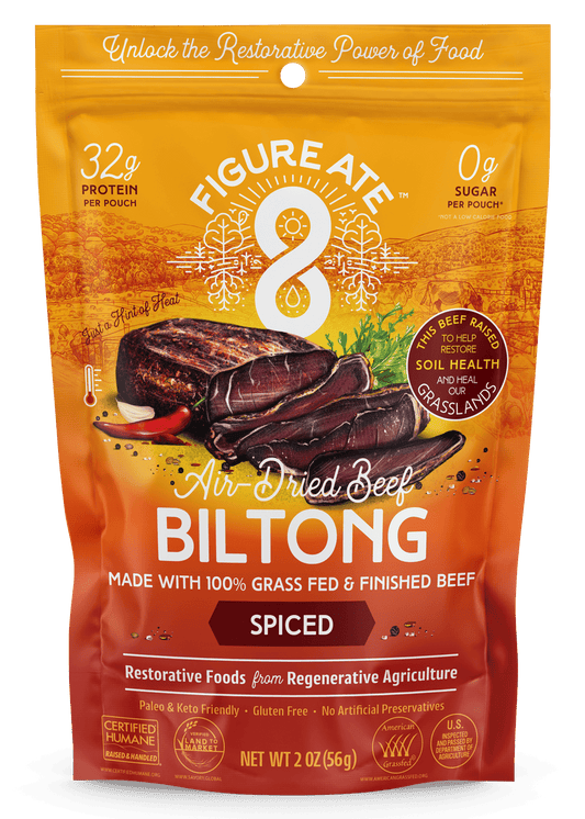 Spiced Grass-Fed Beef Biltong from Figure Ate Foods, a keto snack