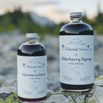 Organic Elderberry Syrup - with raw honey - 16oz