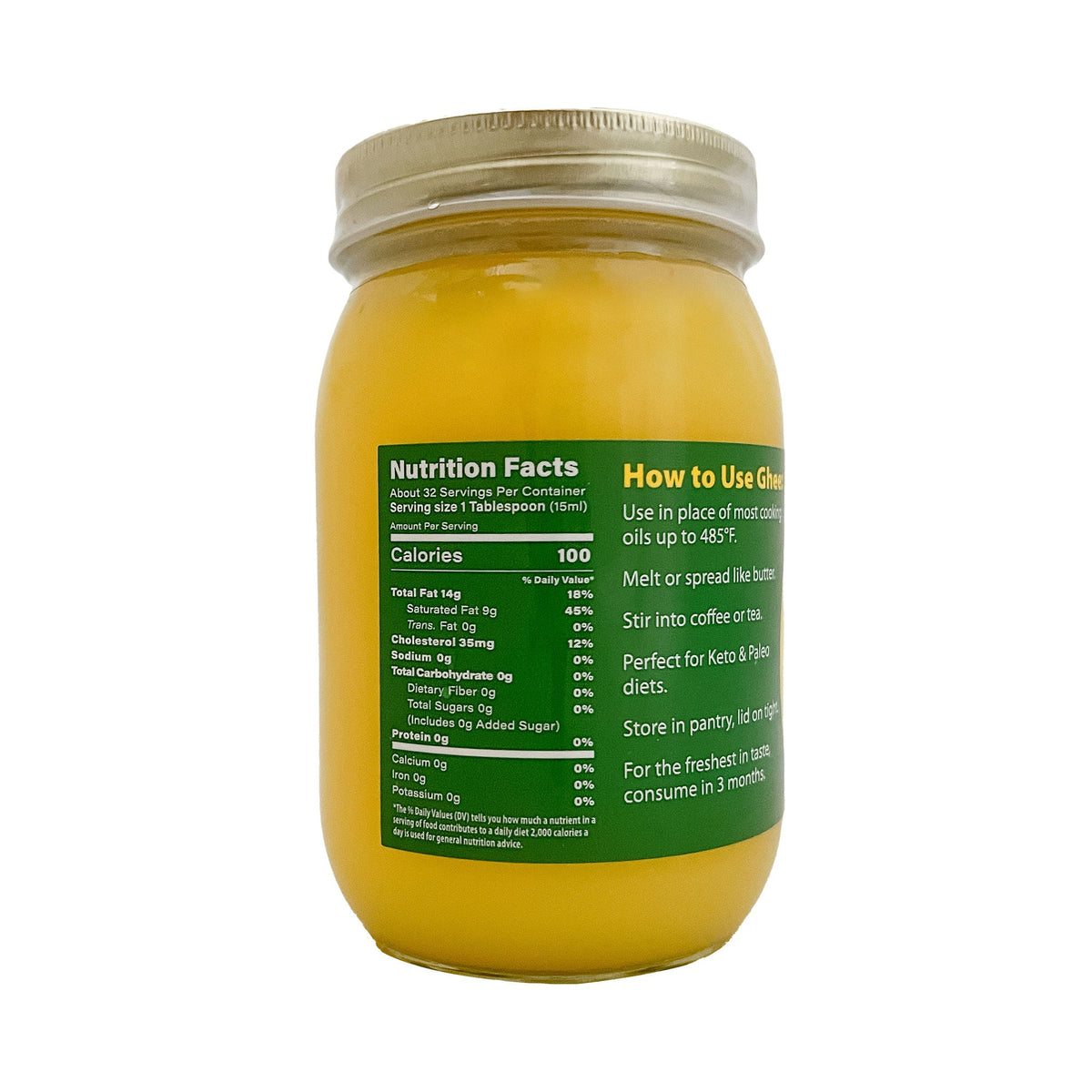 Domestic Grassfed Ghee 16oz, Dairy from Shop Simply Ghee