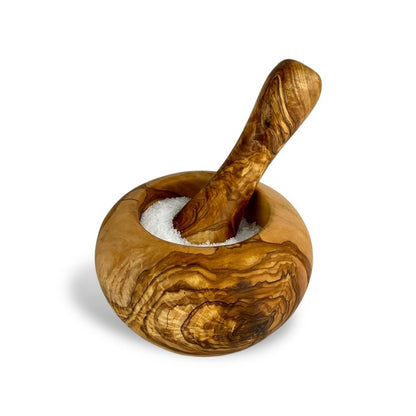 Rustic Olive Wood Mortar & Pestle, Kitchen Tools from Angel's Salumi & Truffles