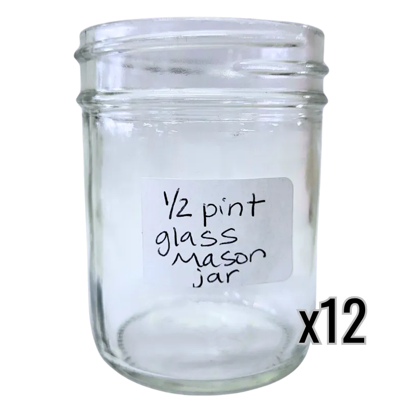 1/2 Glass Pint Mason Jar - 8 oz