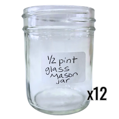 1/2 Glass Pint Mason Jar - 8 oz