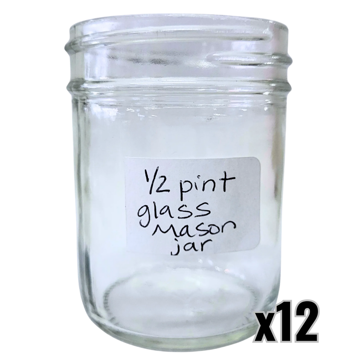 1/2 Glass Pint Mason Jar - 8 oz