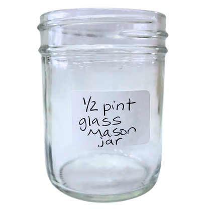 1/2 Glass Pint Mason Jar - 8 oz