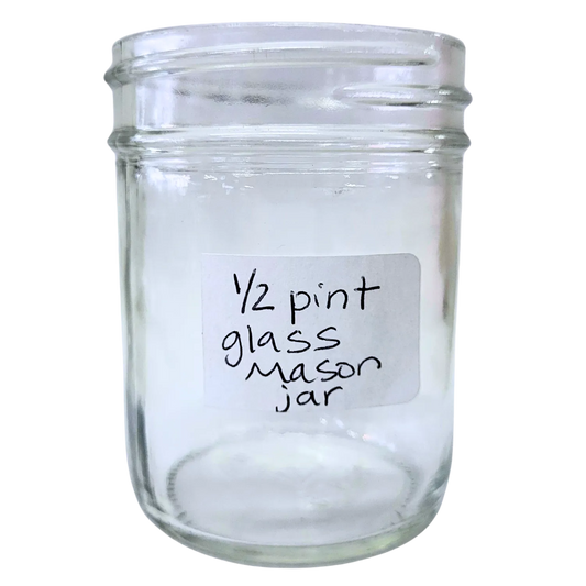 1/2 Glass Pint Mason Jar - 8 oz