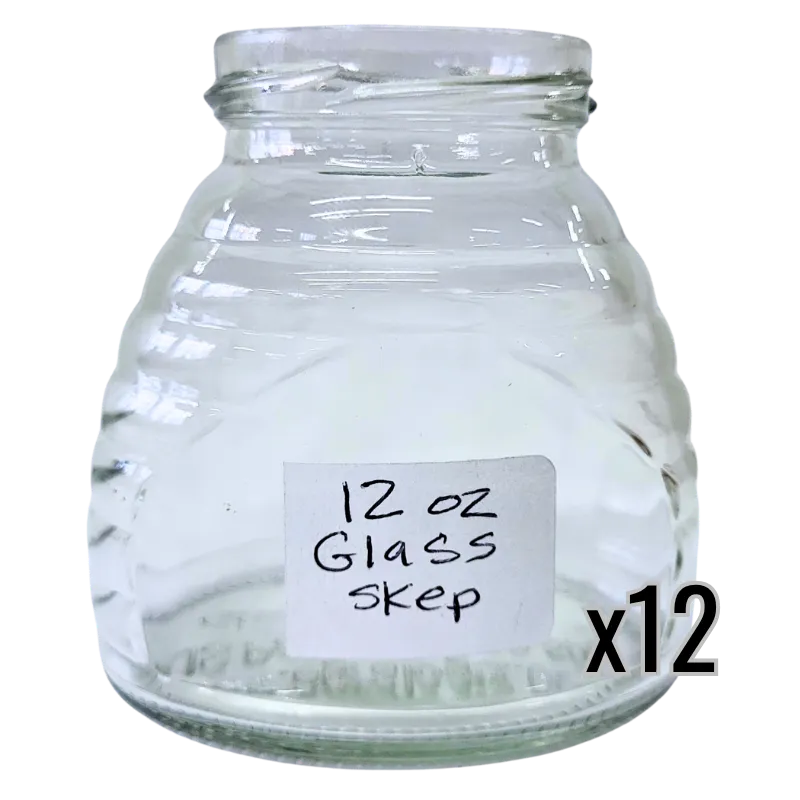 12 oz Glass Skep Jars