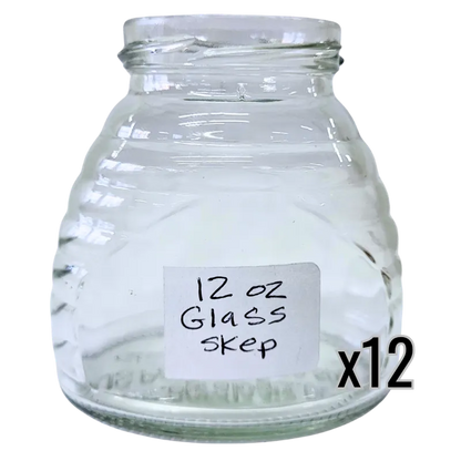 12 oz Glass Skep Jars