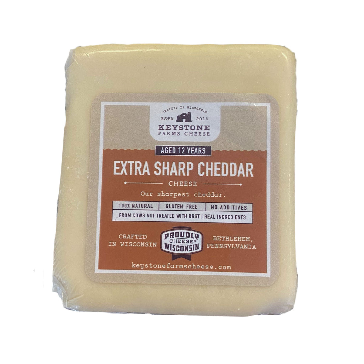12 Year Aged Cheddar, Cheese from Keystone Cheese