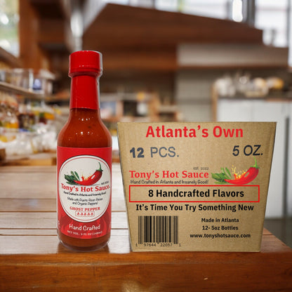 Tony's Handcrafted "Ghost Pepper" Hot Sauce 5 oz, Hot Sauce from Tony's Hot Sauce Company