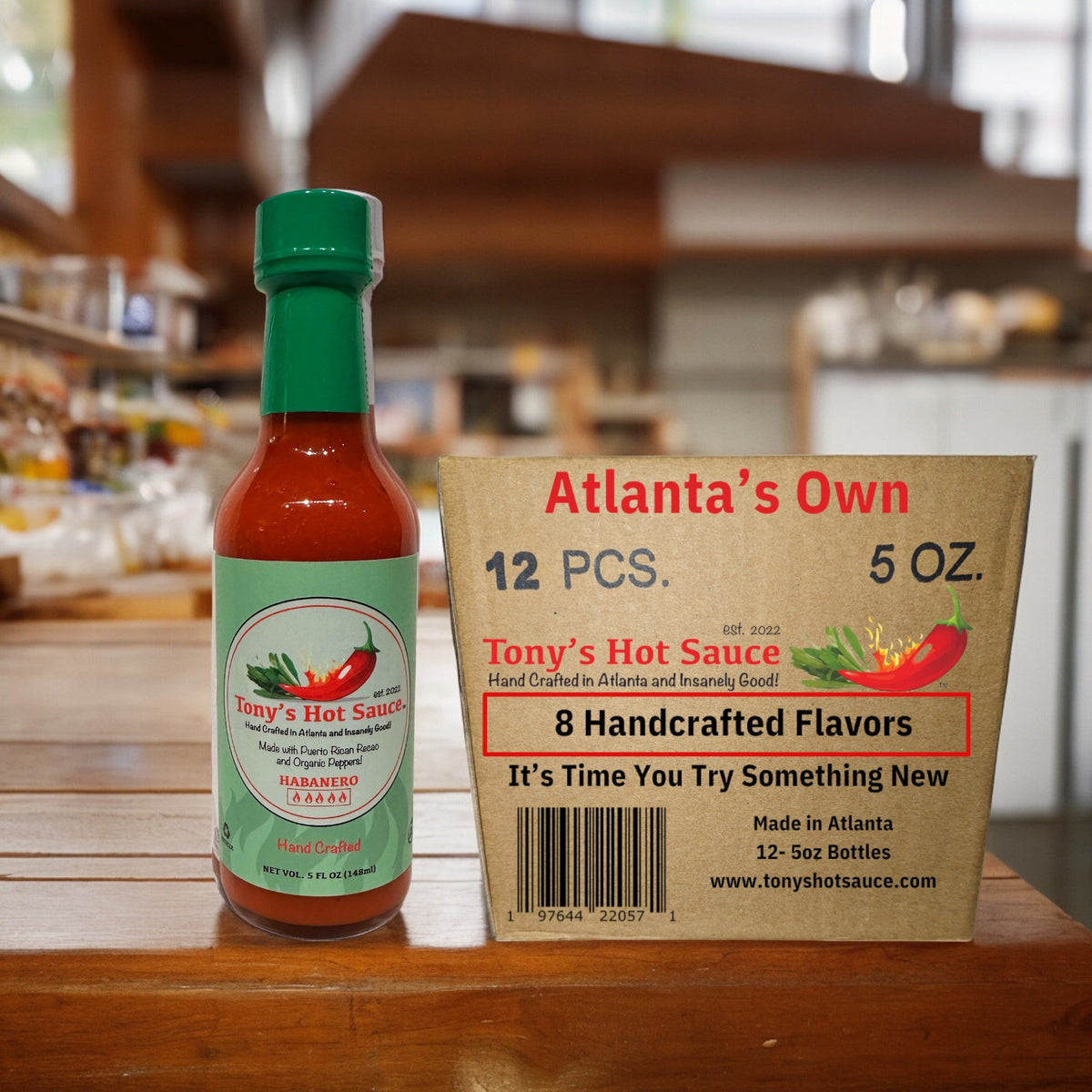 Tony's  Hancrafted "Habanero" Hot Sauce 5 Oz, Hot Sauce from Tony's Hot Sauce Company