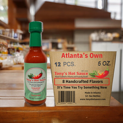 Tony's  Hancrafted "Habanero" Hot Sauce 5 Oz, Hot Sauce from Tony's Hot Sauce Company