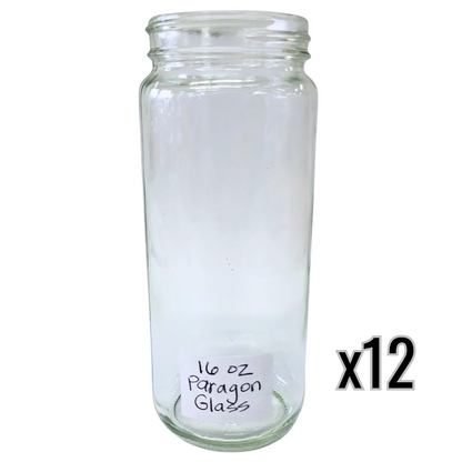 16 oz (12 fl oz) Glass Paragon Jars