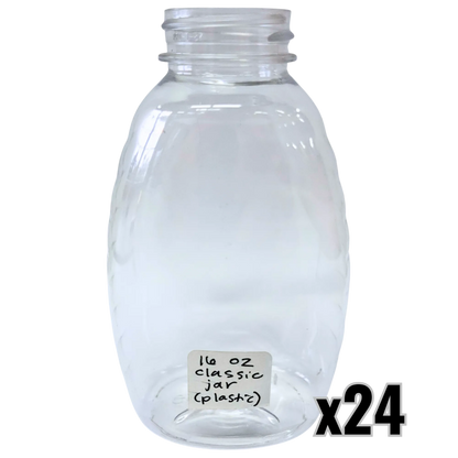16 oz Plastic Classic Honey Jars