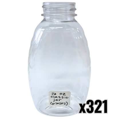 16 oz Plastic Classic Honey Jars