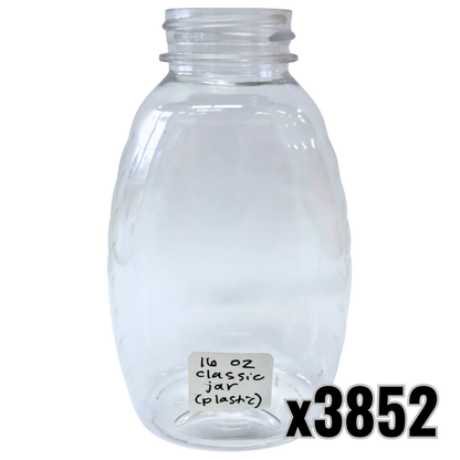 16 oz Plastic Classic Honey Jars