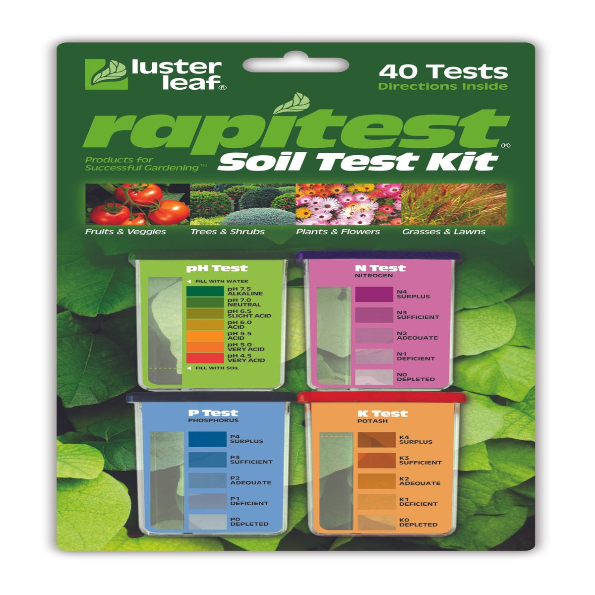 1601 Rapitest 40 Soil Test Kit by Papaws Garden Supply