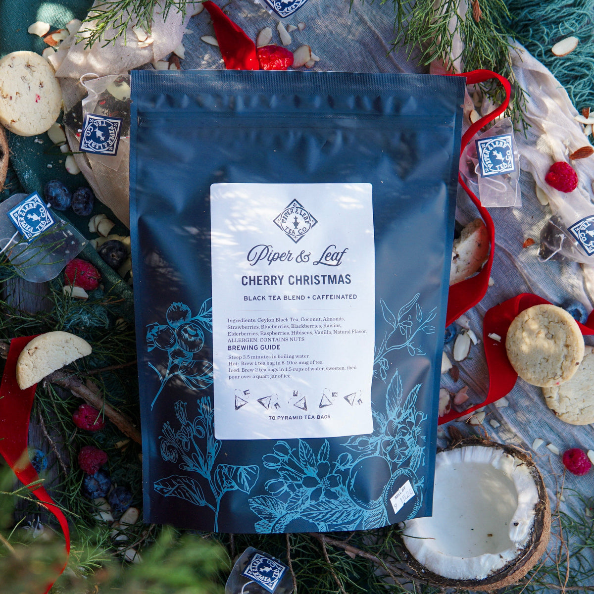 Cherry Christmas Bulk Sachets - 70ct Tea Bags