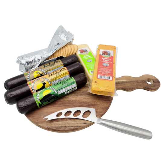 Exotic Meats Cutting Board Gift Set, Gift Box from Pearson Ranch Jerky