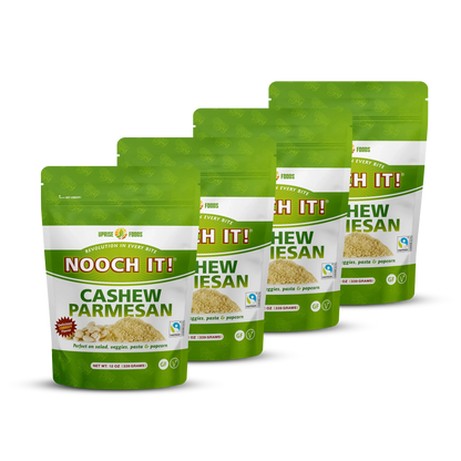 NOOCH IT! Vegan Cashew Parmesan – 12oz (4-Pack) | Dairy-Free Cheese Topping for Pasta, Popcorn, Meal Prep & More