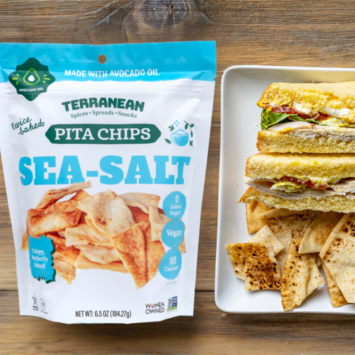 Sea Salt Pita Chips, image 4 of 8