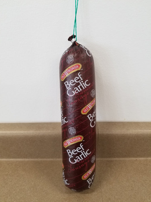 1.5 lb Summer Sausage, Hand Tied Old Wisc., Garlic