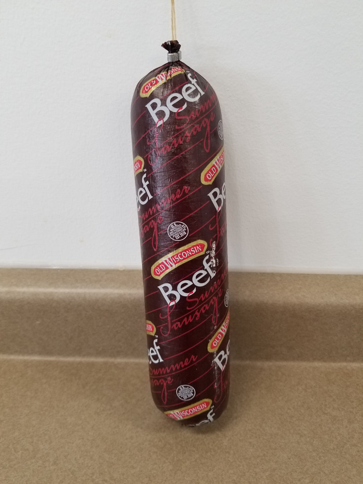 1.5 lb Summer Sausage, Hand Tied Old Wisc., Plain, image 2 of 2