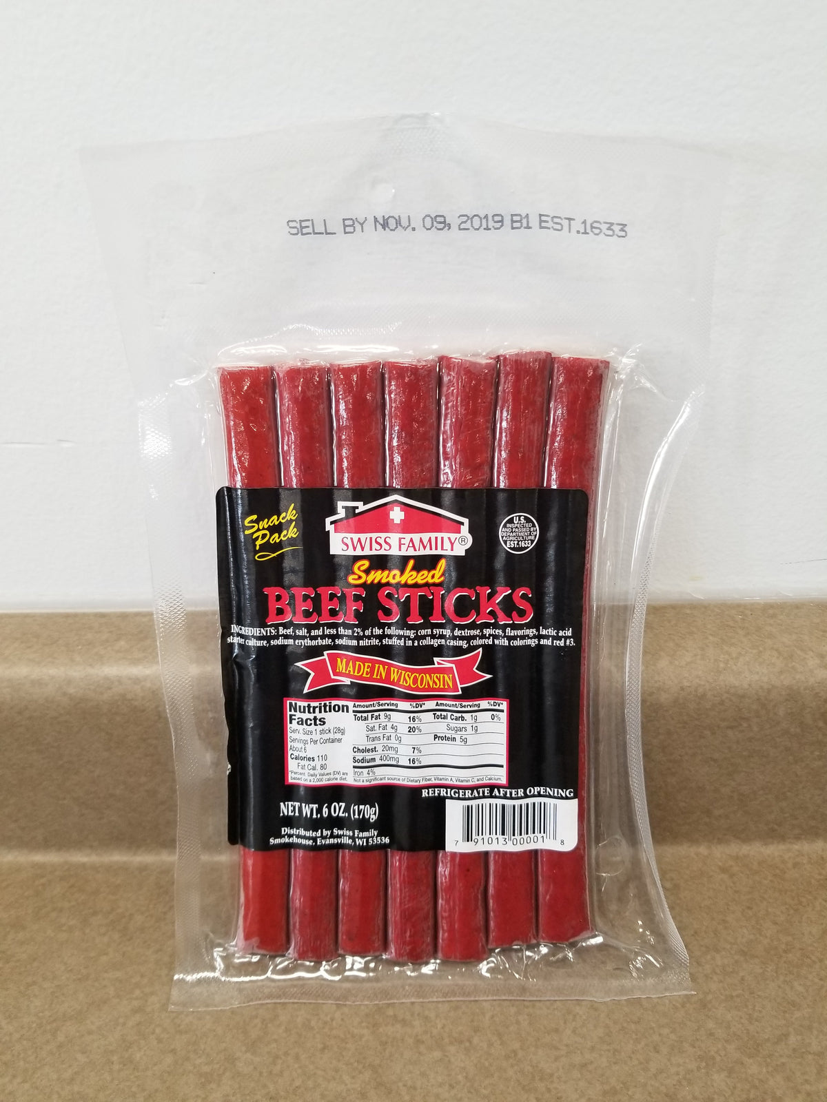 Swiss Family Smoked Beef Sticks, 6oz by Mousehouse Cheesehaus