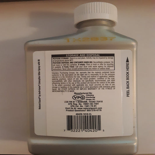 Caterpillar Killer Spray with BT 8 OZ Concentrate