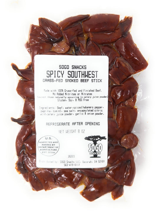 Spicy Southwest, 100% Grass-Fed Beef Bites, 8-oz Packages by Sogo Snacks