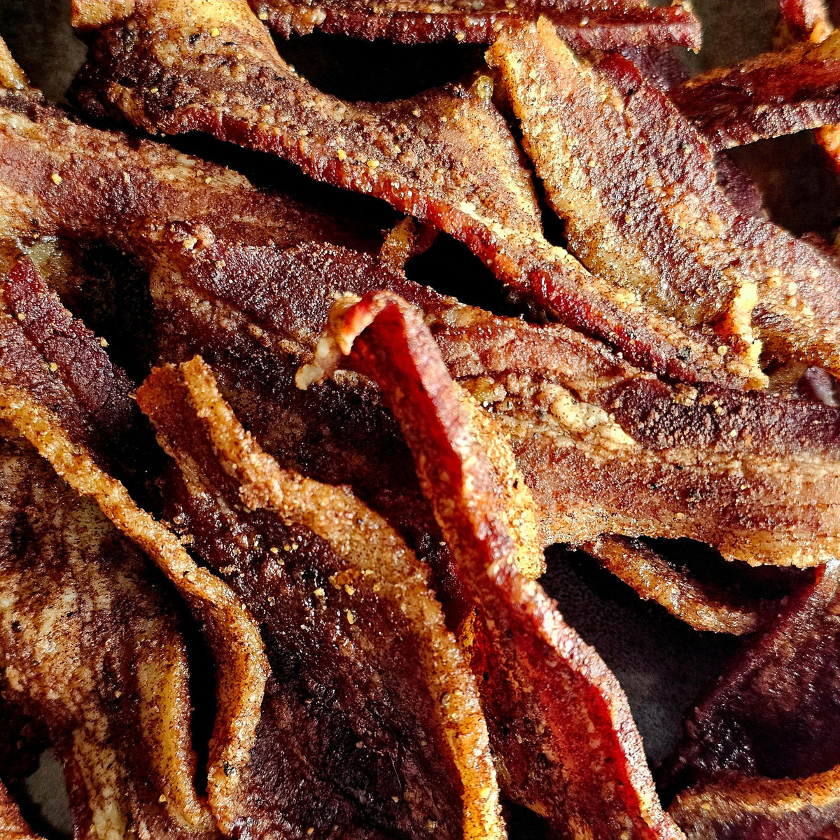 Brown Sugar-Cinnamon Premium Bacon Jerky, Bacon Jerky from Cedar Valley Cuts