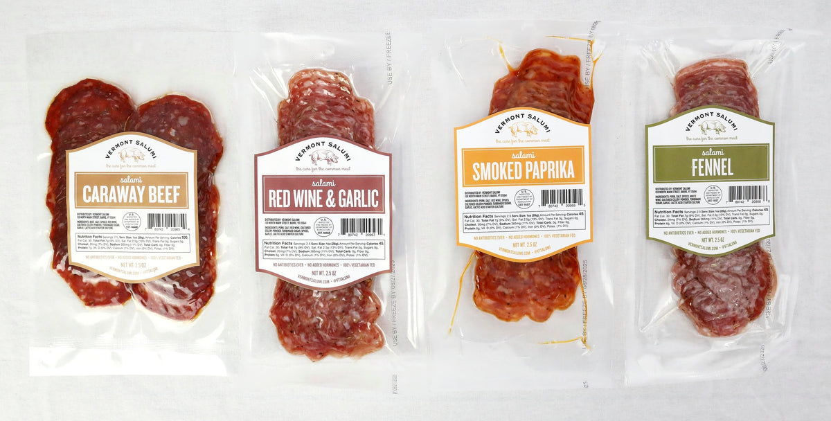 Caraway Beef Sliced Salami, Meat from Vermont Salumi (view 2)