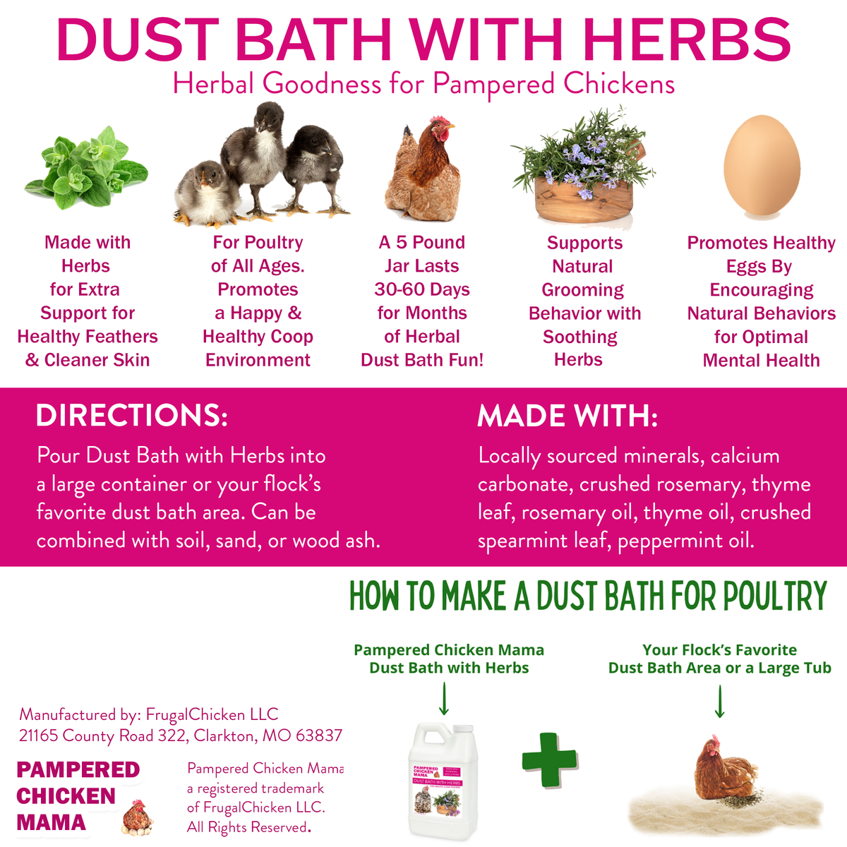 Bathing Dust With Herbs To Prevent & Repel Mites from Dahlia Pets