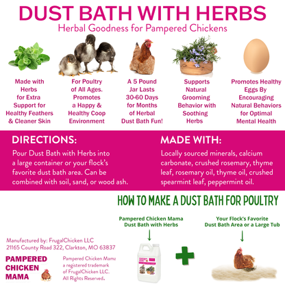 Bathing Dust With Herbs To Prevent & Repel Mites from Dahlia Pets