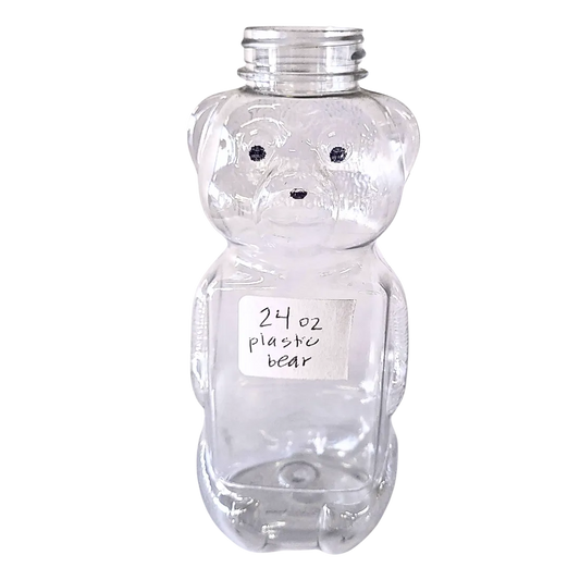 24 oz Plastic Flat Panel Honey Bears