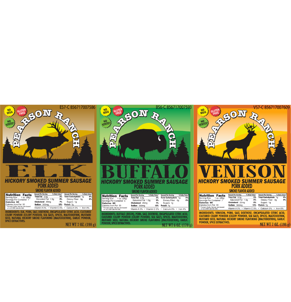 Exotic Meats Cutting Board Gift Set, Gift Box from Pearson Ranch Jerky