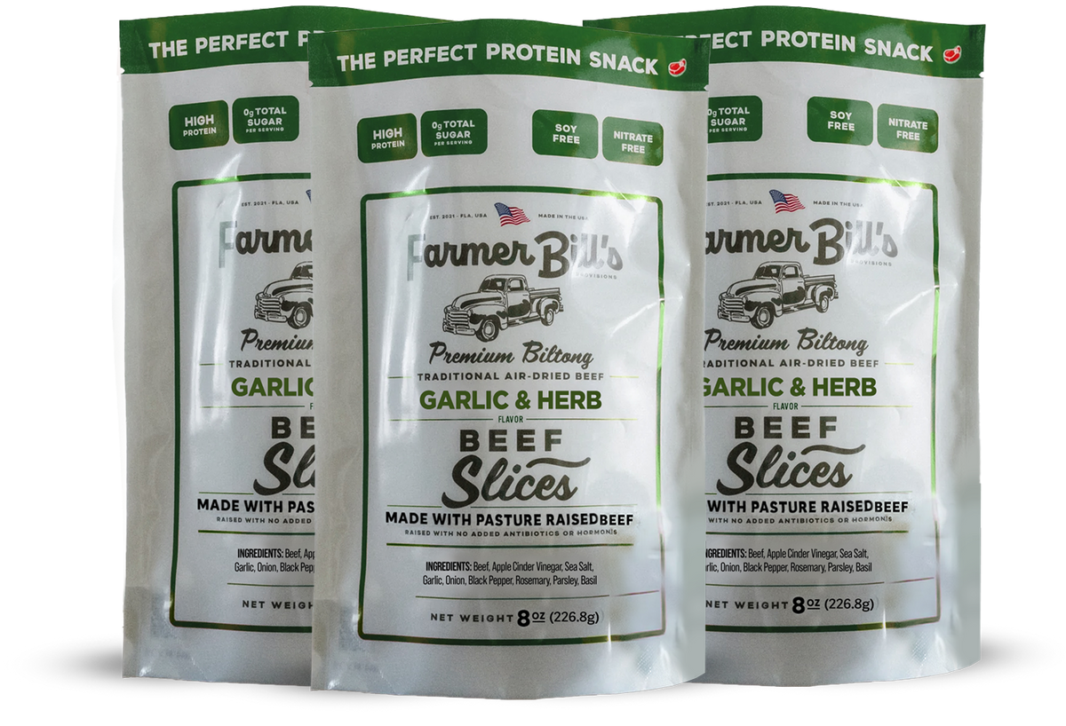 1/2 lb Sliced Garlic & Herb Beef Biltong, image 5 of 6