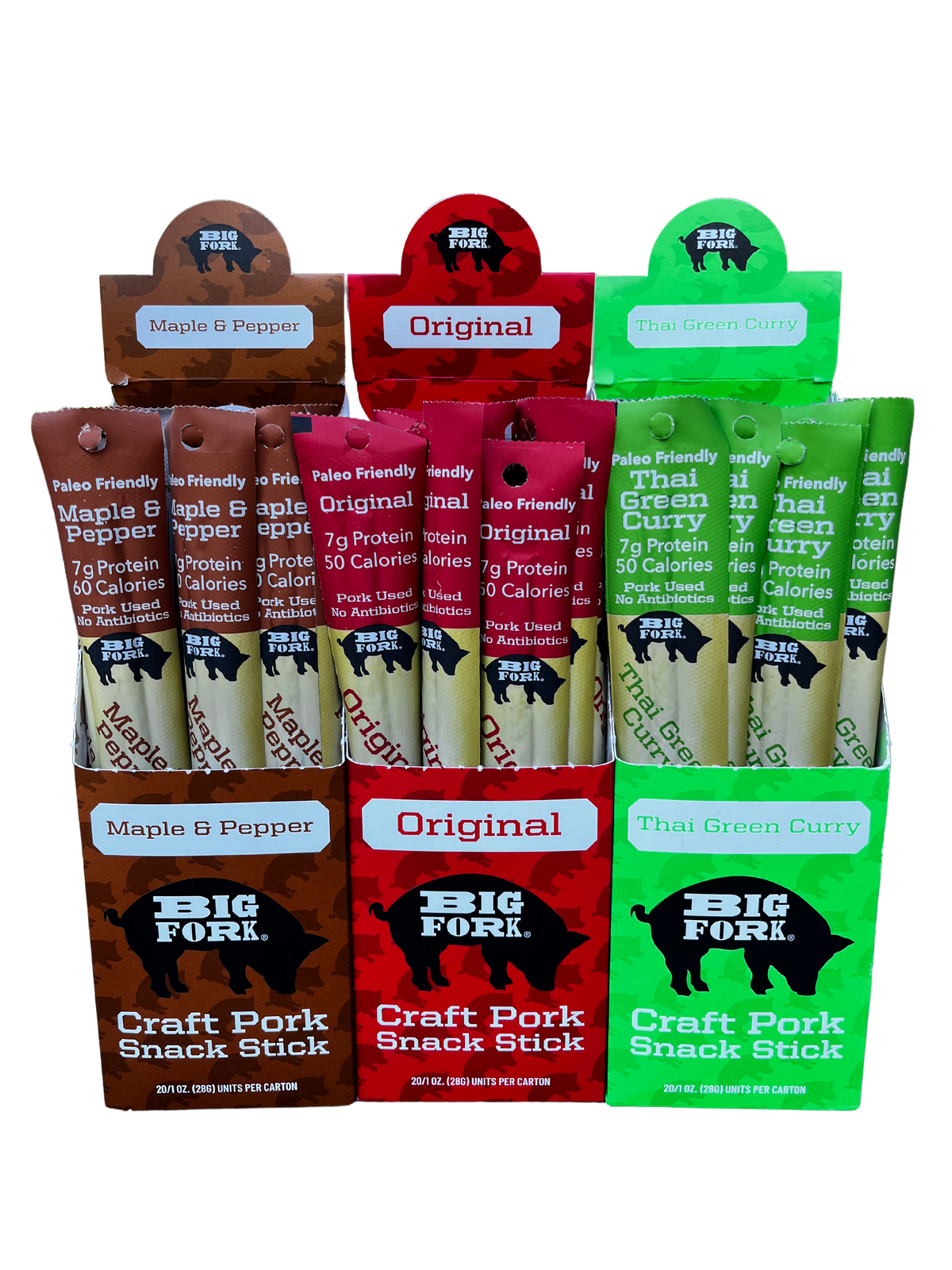 Craft Pork Snack Stick Collection (60 Sticks Total)
