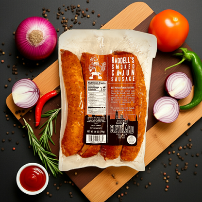 Smoked Cajun Sausage (AKA Andouille), Meat from Raddell's Sausage