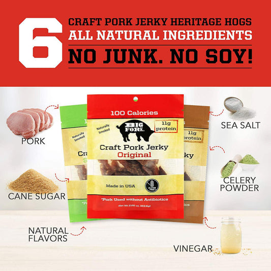 Craft Pork Jerky Sampler - 1 pack of each flavor (3 total), image 2 of 15