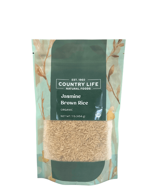 Jasmine Rice, Brown, Organic, Grains, Rice & Cereal from Country Life Natural Foods